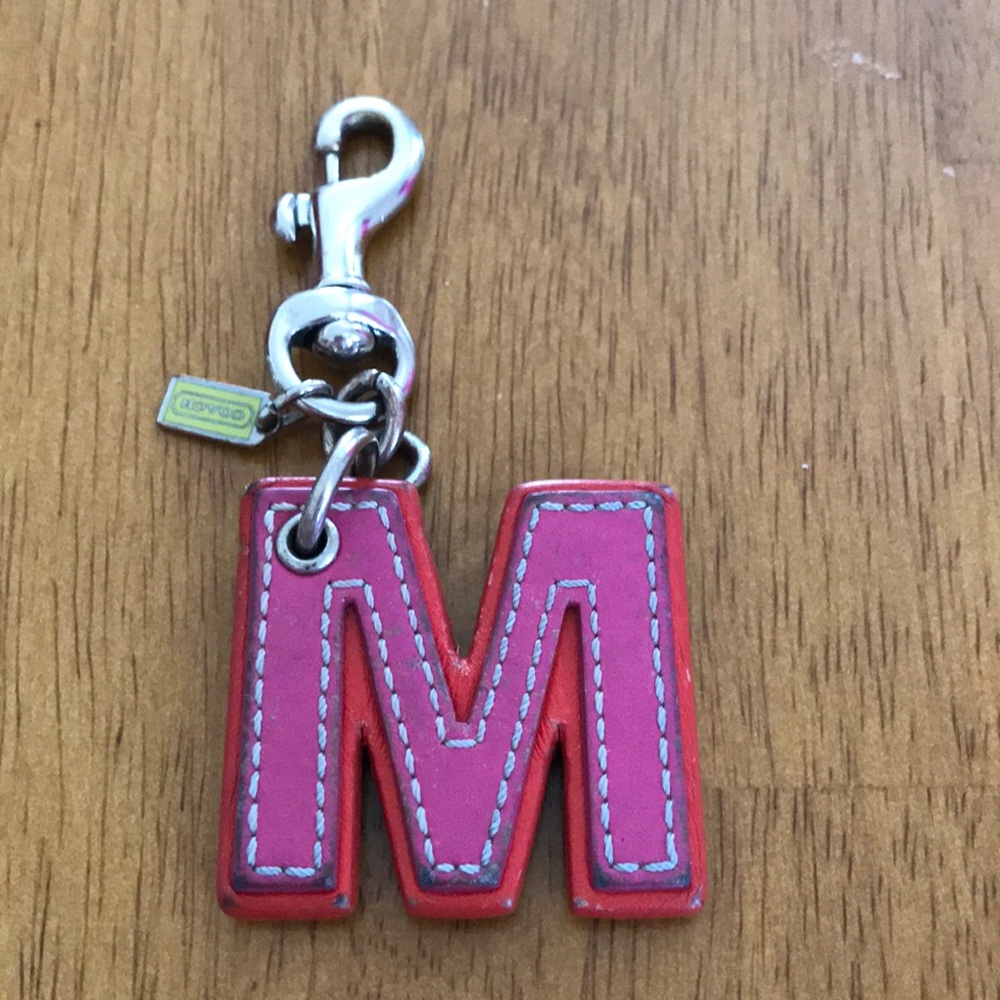 Coach initial keychain